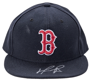 2016 David Ortiz Game Used & Signed Boston Red Sox Cap (MLB Authenticated & Fanatics)